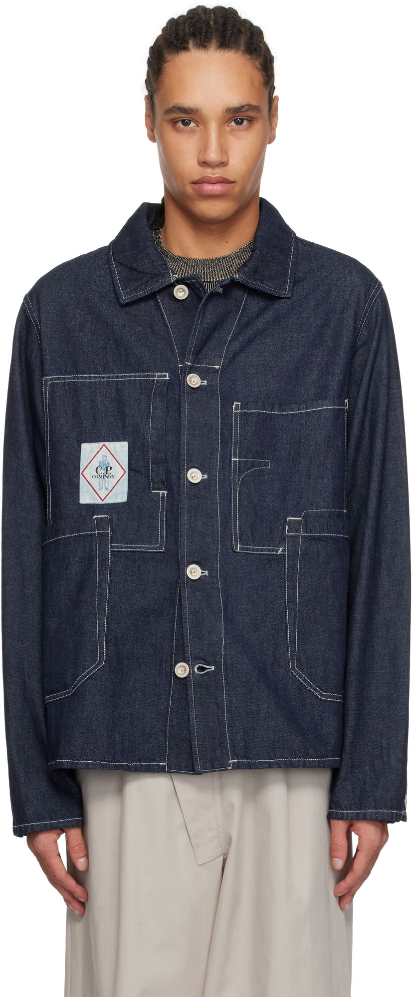 Jakna C.P. Company C.P. Company Denim Chore Jacket Plava | 18CMOW156A-110295W