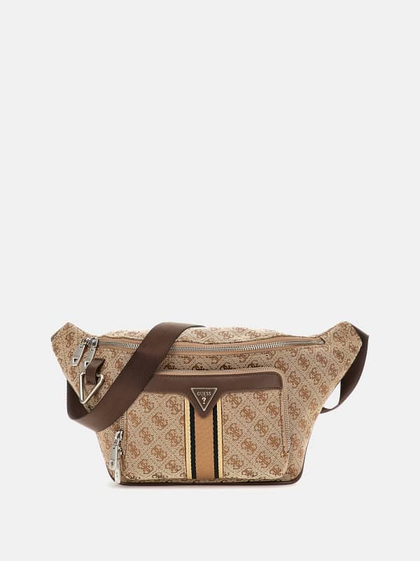 Torba oko struka GUESS Logo Print Belt Bag Bež | HMMISTP5156