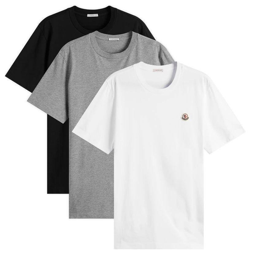 Majica kratkih rukava Moncler 3-Pack Short Sleeve T-Shirts, Size Large Bijela | 8C000-33-829H8-3P1