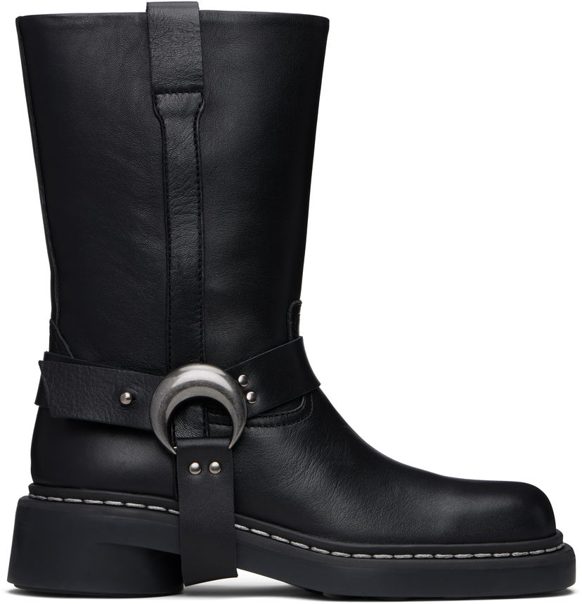 Odjeća Marine Serre Marine Serre MS Moto Leather Boots Crna | WFW045A RLEA0017