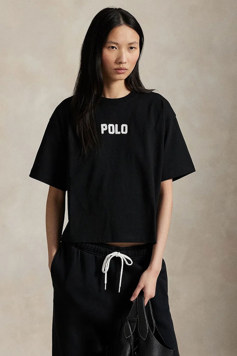 Majica kratkih rukava Polo by Ralph Lauren Polo Ralph Lauren Cropped T-Shirt Crna | 211965119