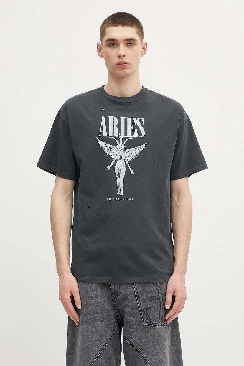 Majica kratkih rukava Aries Aries Destroyed Nirvana SS Graphic T-Shirt Crna | AR6001803