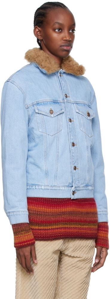 Jakna ERL ERL Faux Shearling Denim Jacket Plava | ERL04J007, 1