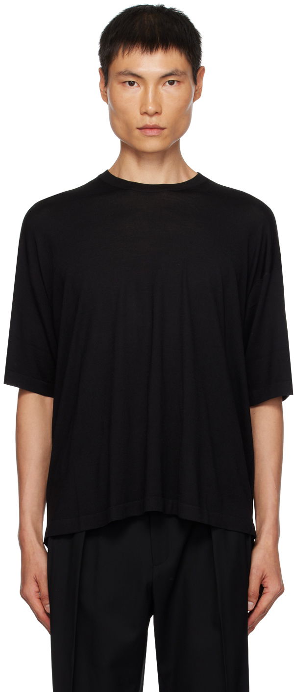 Majica kratkih rukava The Row Relaxed Fit T-Shirt Crna | 269-Y590