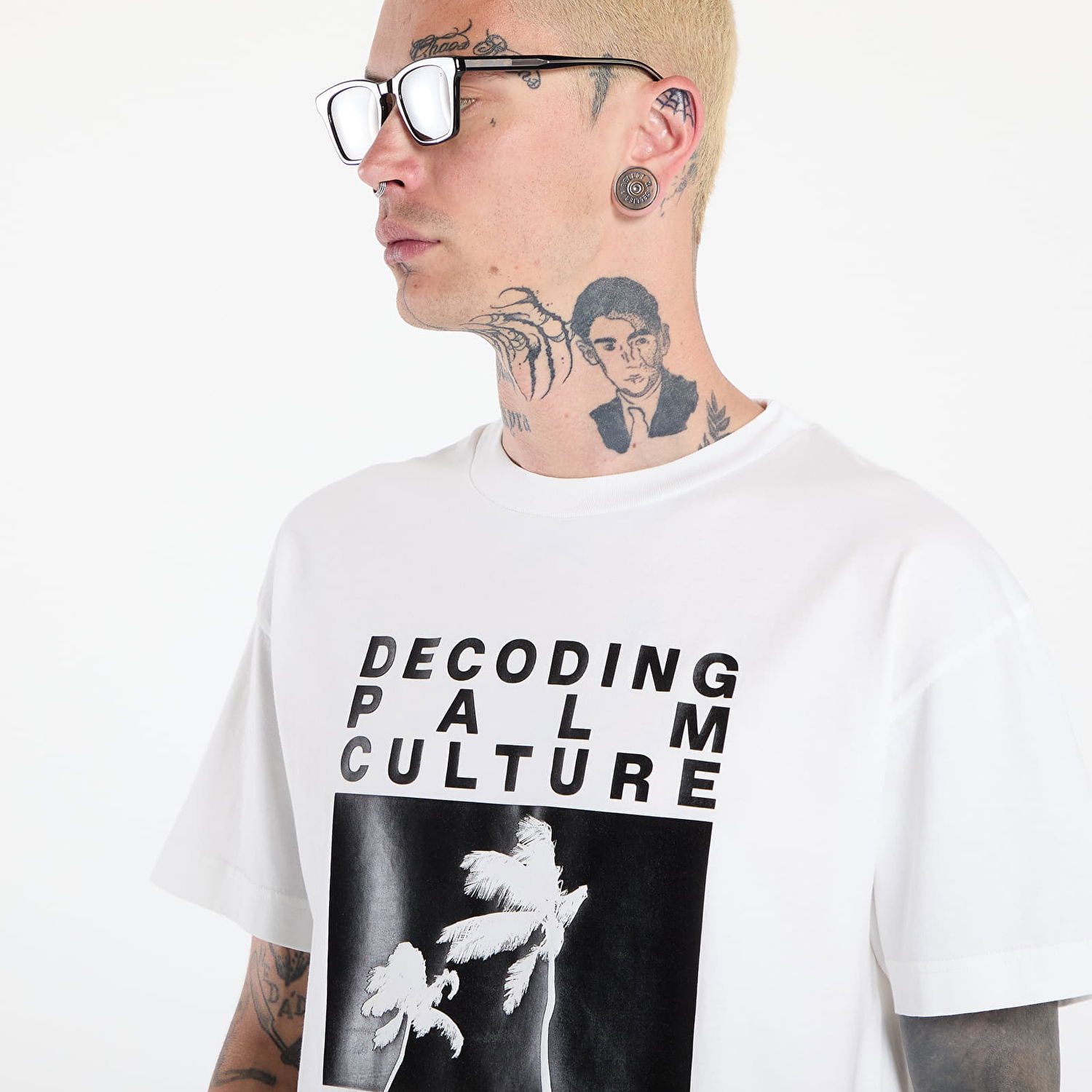 Majica kratkih rukava Palm Angels Palm Angels Dec Palm Culture Regular T-Shirt Bijela | PMAA109F25JER0060310, 1