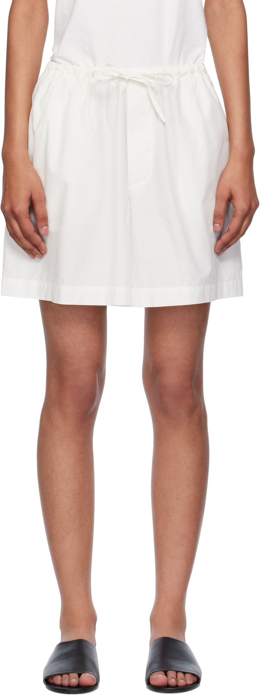 Kratke hlače Baserange Baserange Kolla Drawstring Shorts Bijela | SHKO-PO-000