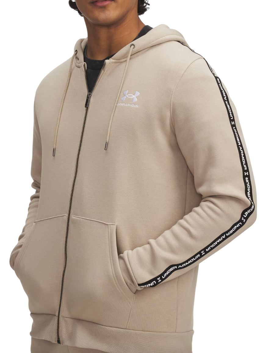 Dukserice Under Armour Icon Fleece Taped Full-Zip Hoodie Bež | 1390298-299, 0