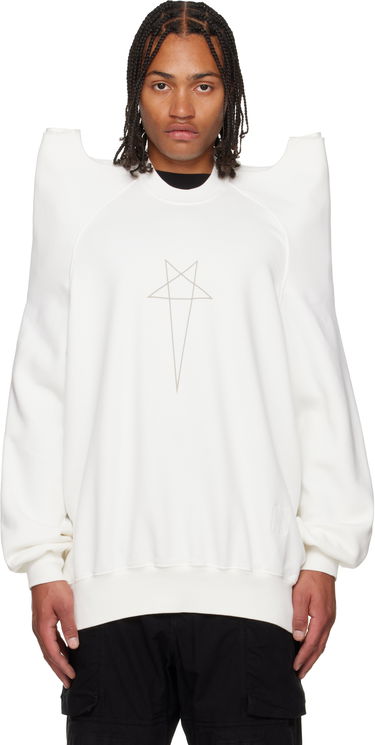 Dukserice Rick Owens Concordians Tecsweat Padded Shoulder Sweatshirt Bijela | DU02E7272 FEP3, 0