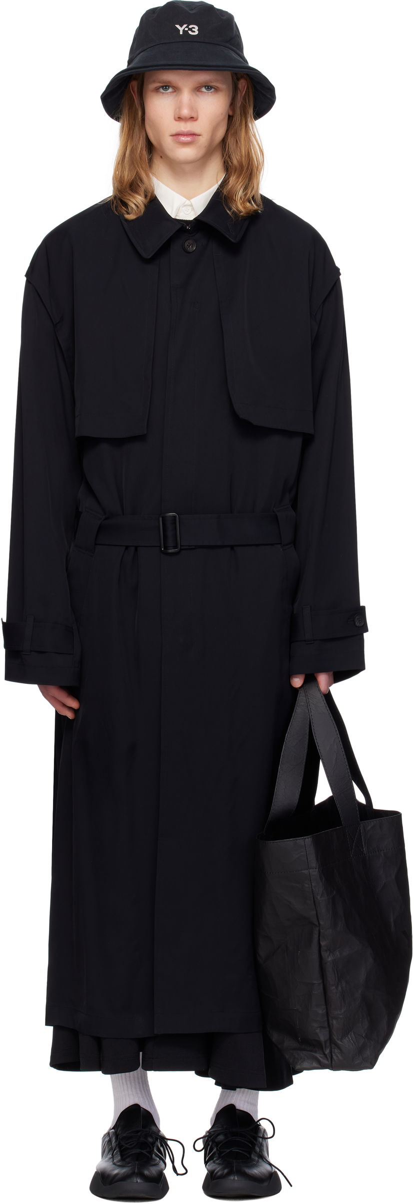 Trenčkot Y-3 Twill Coat by Y-3 Crna | JD1481