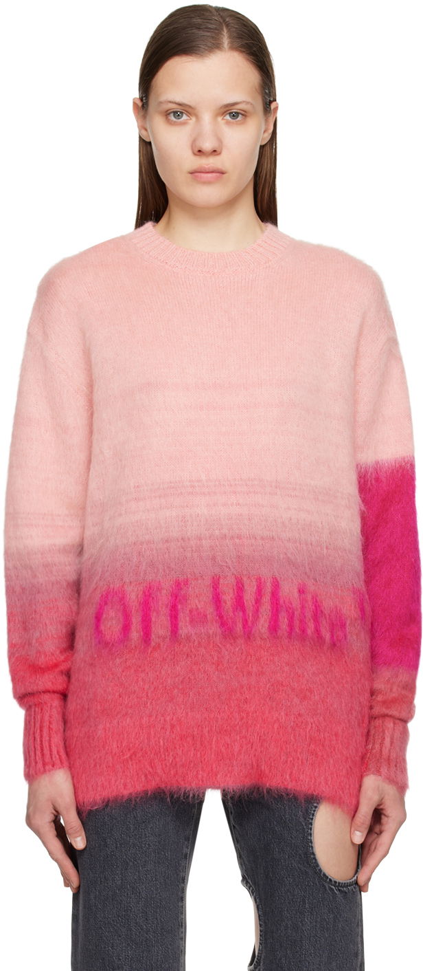 Džemper Off-White Off-White Gradient Sweater Ružičasta | OWHE084S23KNI0012632