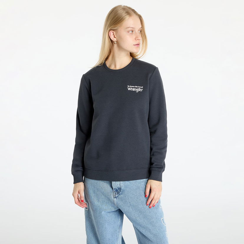 Dukserice Wrangler Regular Sweat Faded Black Crna | 112356510