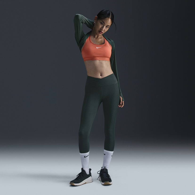 Tajice Nike 7/8 Leggings Wrap High Waisted Zelena | FV7857-338