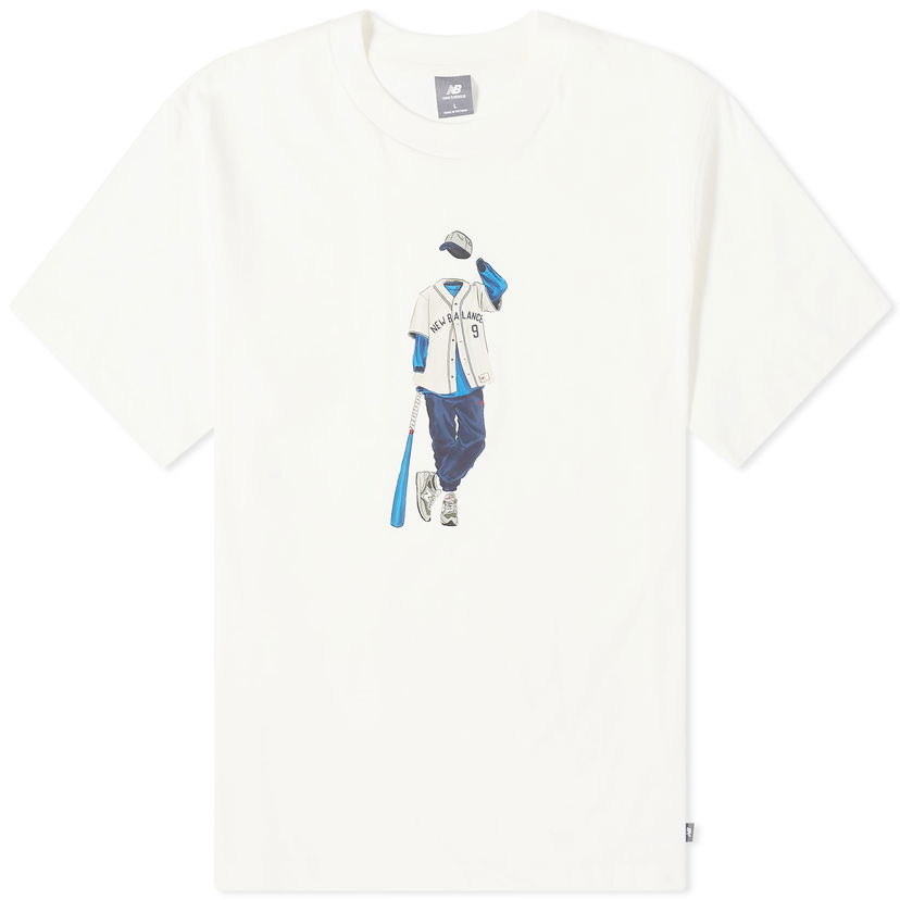 Majica kratkih rukava New Balance Men's NB Athletics Baseball Style Relaxed Tee Sea Salt Bijela | MT41577-SST