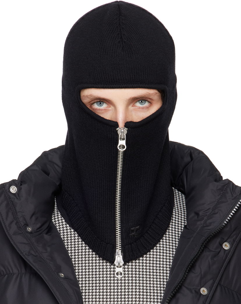 Kapica Courrèges Courrèges Zipped Wool Balaclava Crna | 324MCP008FI0036