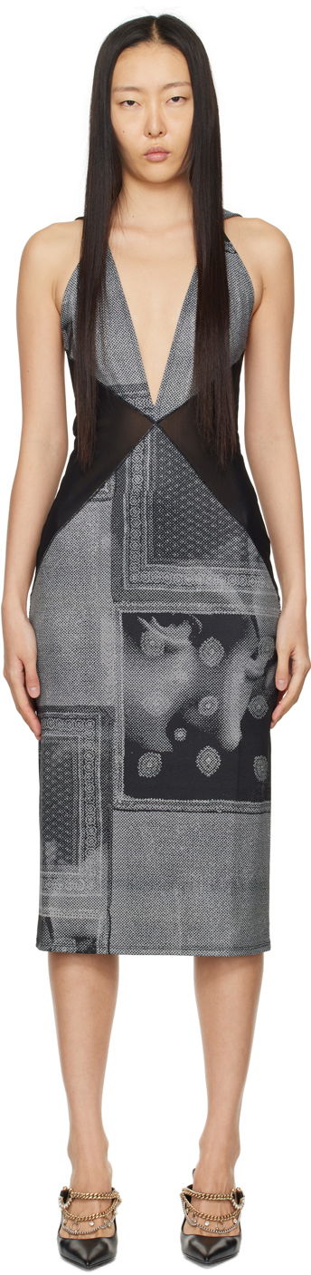 Haljina Miaou Miaou Joan Print Midi Dress Siva | 5042VISSCI