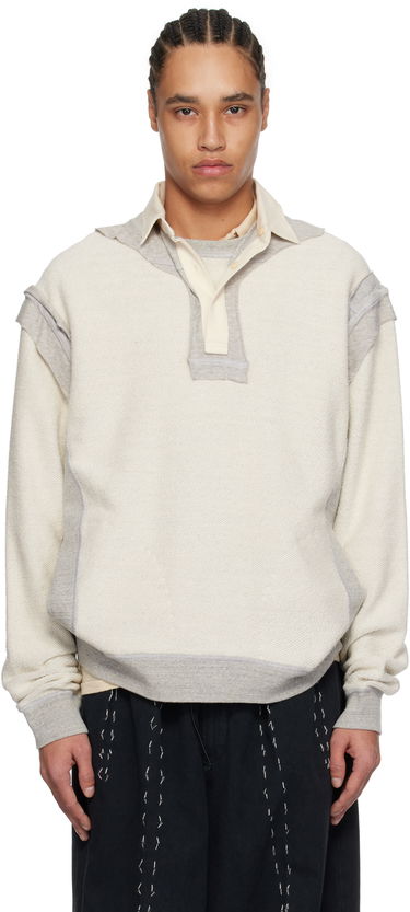 Džemper Maison Margiela Maison Margiela Décortiqué Polo Sweatshirt Bež | S50GU0227 M25022, 0