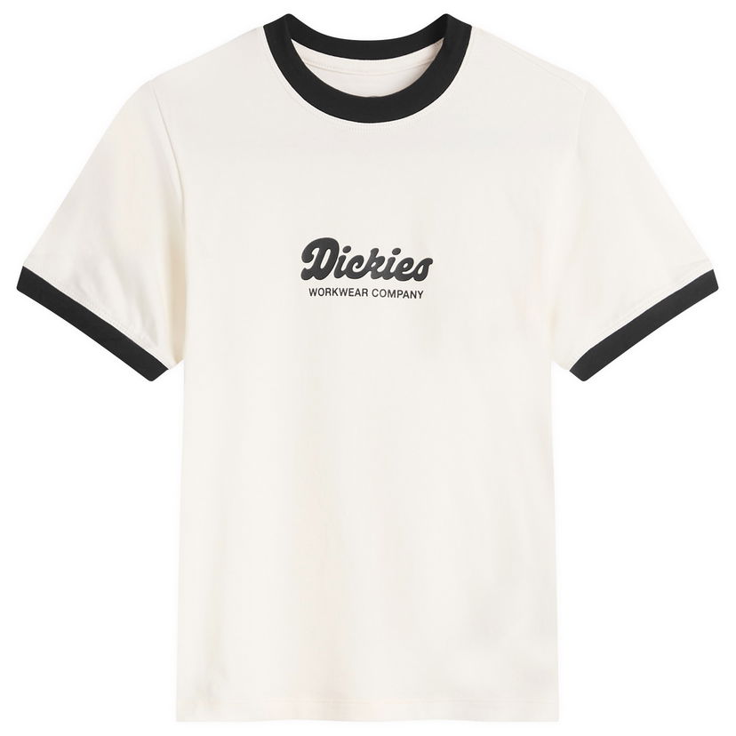 Majica kratkih rukava Dickies Women's Lewistown Ringer T-Shirt, Size Large Bijela | DK0A4Z8IC481