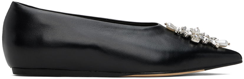 Odjeća Simone Rocha Simone Rocha Embellished Pointed Toe Ballerina Flats Crna | PMP18B 0799
