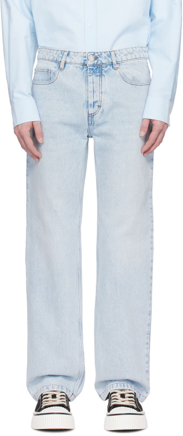 Jeans AMI Paris Classic-Fit Jeans Plava | UTR500.DE0027