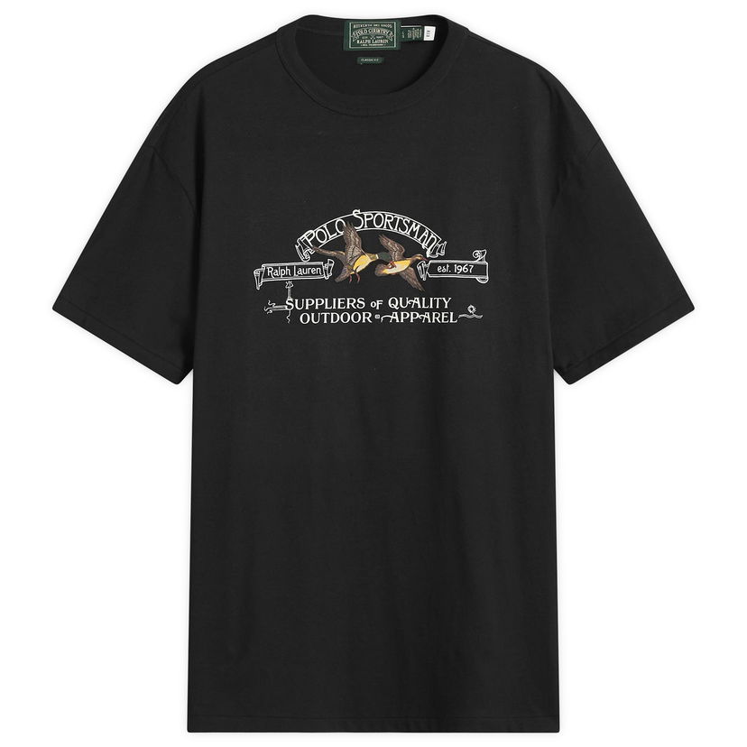 Majica kratkih rukava Polo by Ralph Lauren Ralph Lauren Sportsman T-Shirt, Large Crna | 710981142001-BLK
