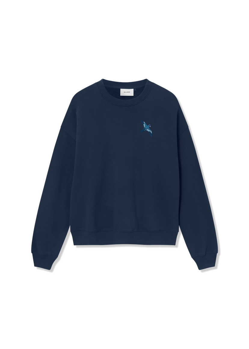 Dukserice AXEL ARIGATO Micro Bee Bird Crewneck Sweatshirt Tamnoplava | A3457002