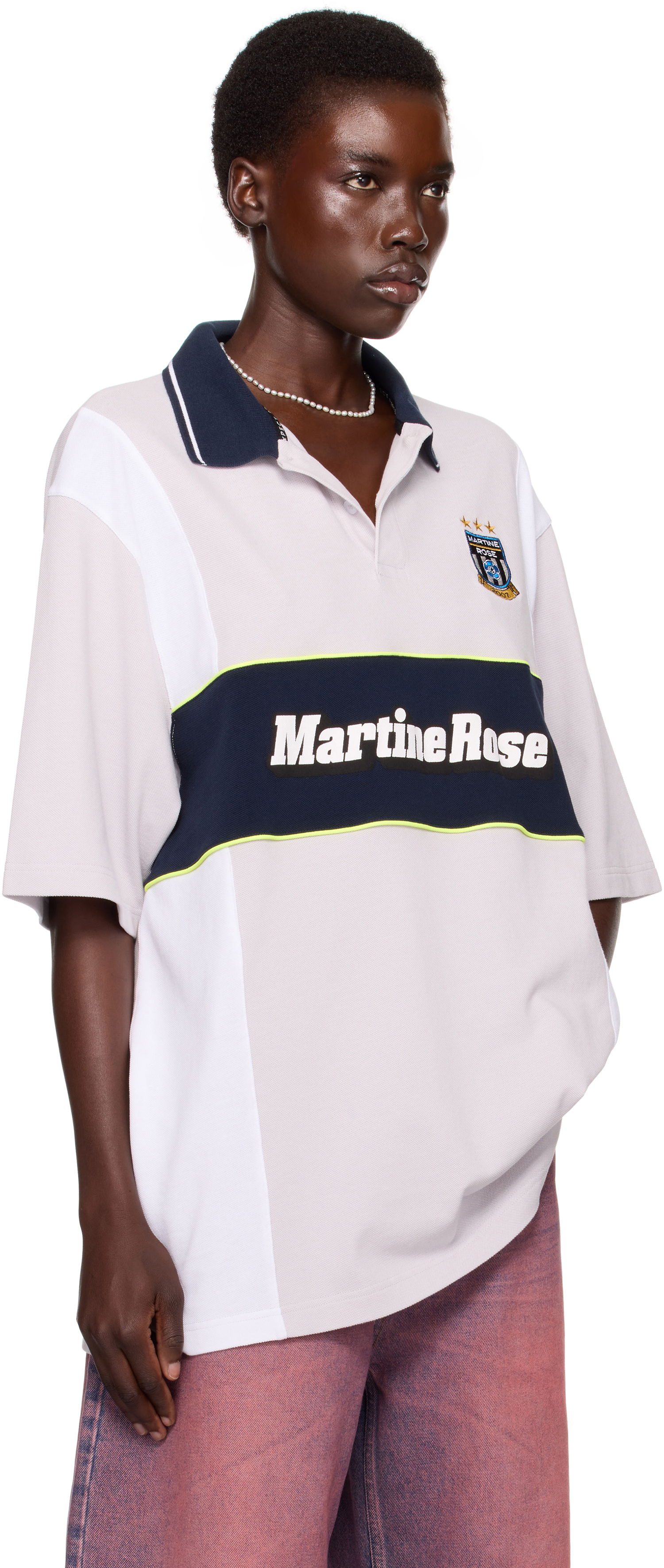 Polo majica Martine Rose Martine Rose Oversized Paneled Polo Ružičasta | 643JE03046, 1