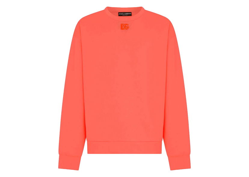 Dukserice Dolce & Gabbana Jersey Metal DG Logo Sweatshirt Pink Ružičasta | G9VA5ZHU7LAR3722