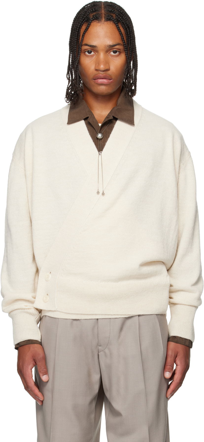 Džemper LEMAIRE Lemaire Wrap Cardigan Bijela | TO1476 LK1028