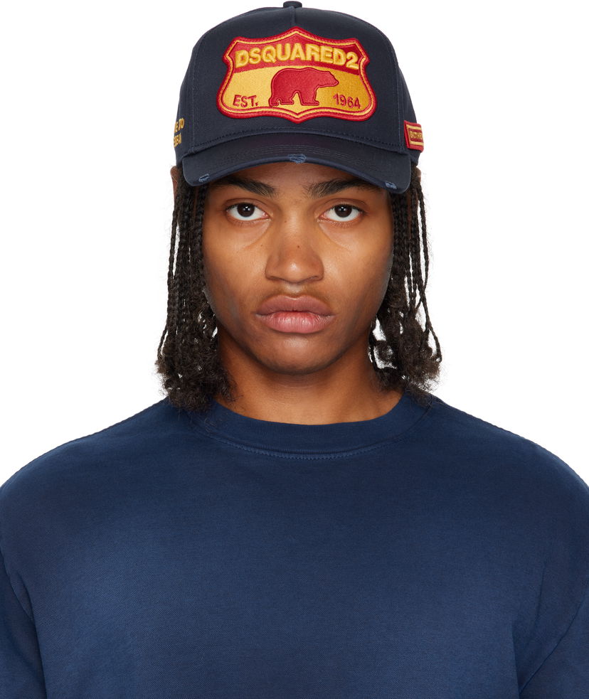 Kapa DSQUARED2 Dsquared2 Baseball Cap with Patch Tamnoplava | BCM0493 05C00001 3073