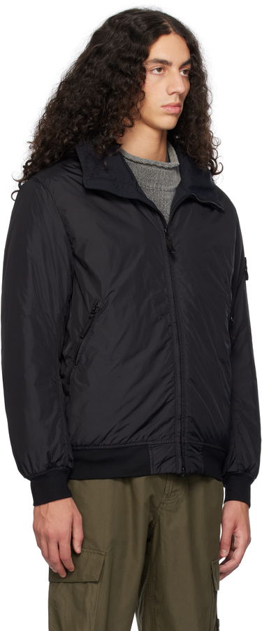 Bomber jakna Stone Island Crinkle Reps R-NY Bomber Jacket Crna | 811540823, 1