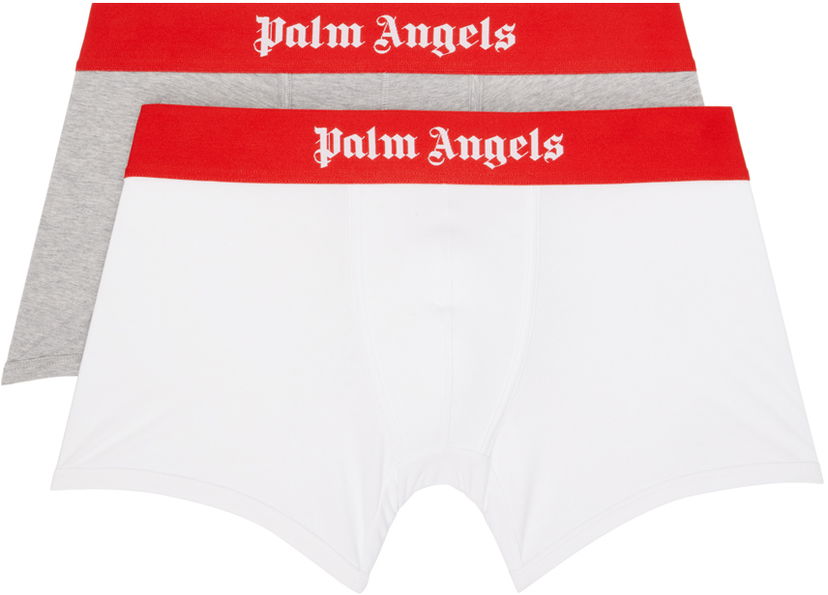 Bokserice Palm Angels Palm Angels Two-Pack Boxers Bijela | PMUH002S23FAB0058425