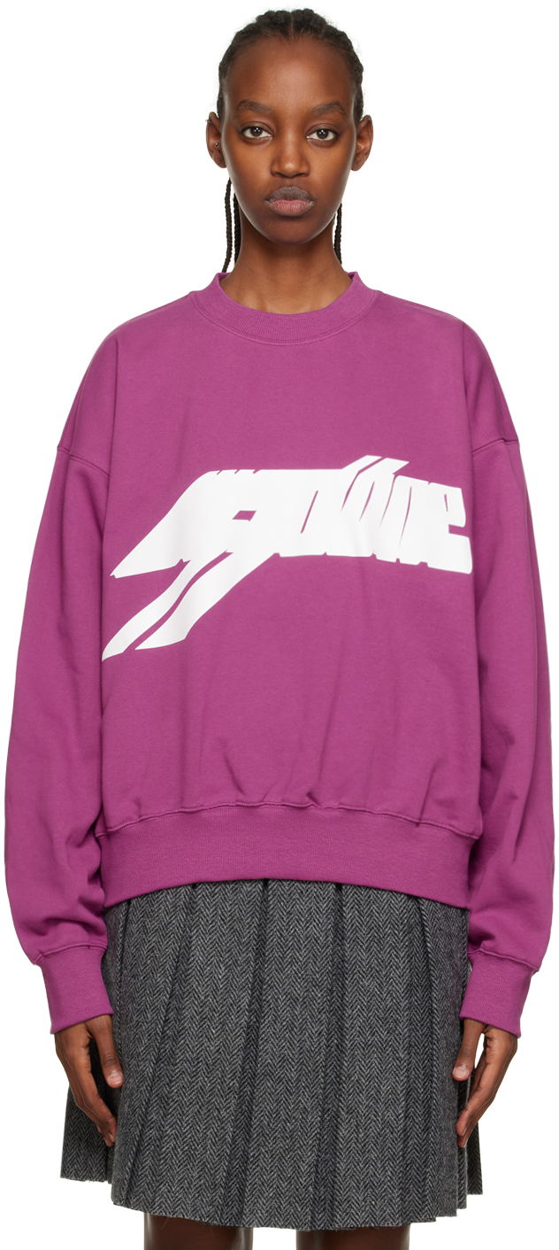Dukserice We11done Graphic Sweatshirt Ljubičasta | WD-TS3-22-820-U-PP