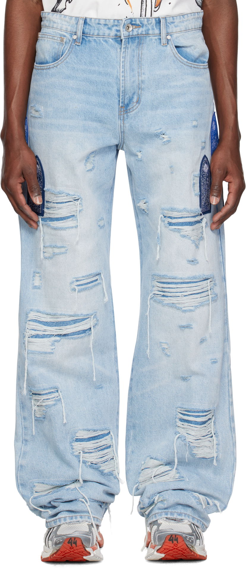 Jeans Who Decides War Who Decides War Side Patch Relaxation Jeans Plava | 1121040008SS25