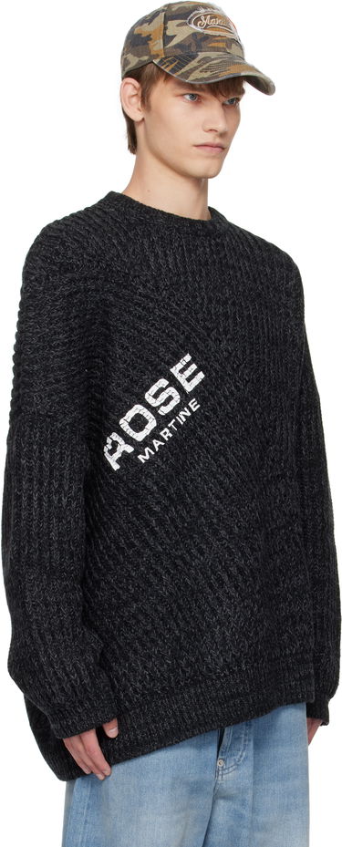 Džemper Martine Rose Martine Rose Engineered Fisherman Rib Sweater Crna | 971YA03053, 1