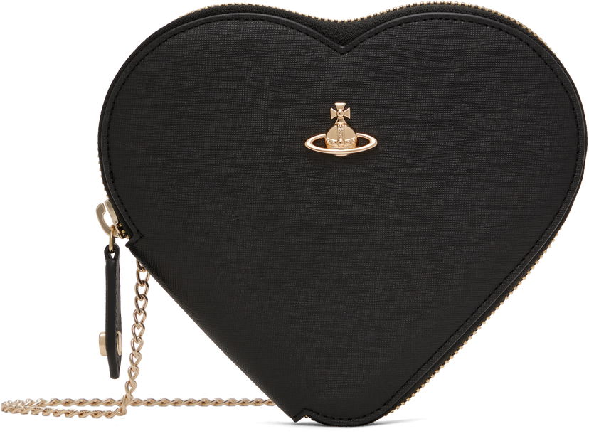 Ručna torbica Vivienne Westwood Vivienne Westwood New Heart Crossbody Bag Crna | 58010001W-S0021-