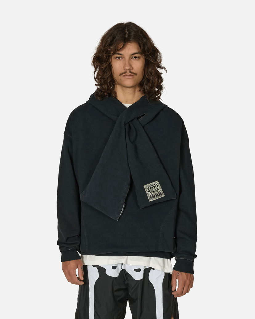 Dukserice KAPITAL Attached-Scarf Hoodie Crna | EK-1606LC I-B