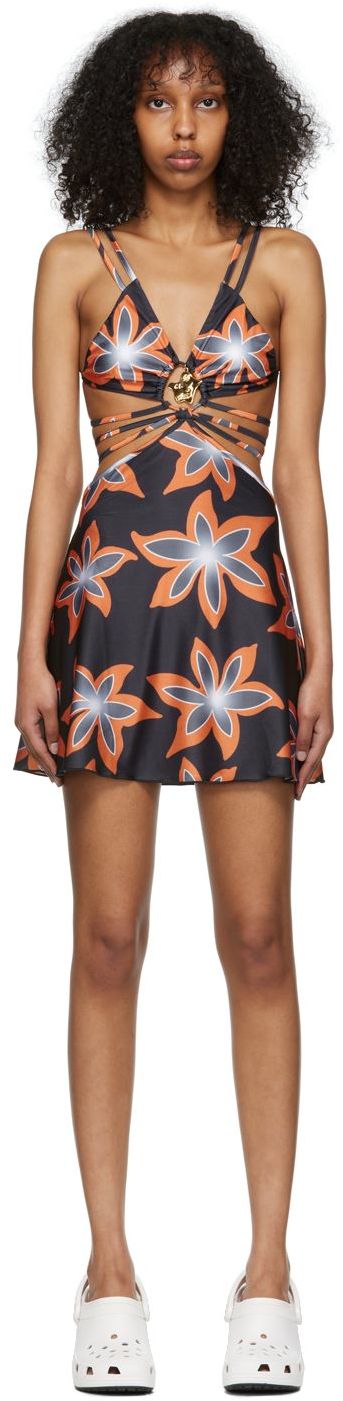 Suknja Chopova Lowena Exclusive Floral Print Cutout Mini Dress Višebojno | 9122