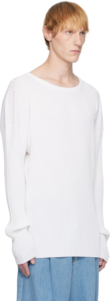 Džemper Maison Margiela MM6 Maison Margiela Rib-Knit Sweater Bijela | SH2HL0020 M13125, 1