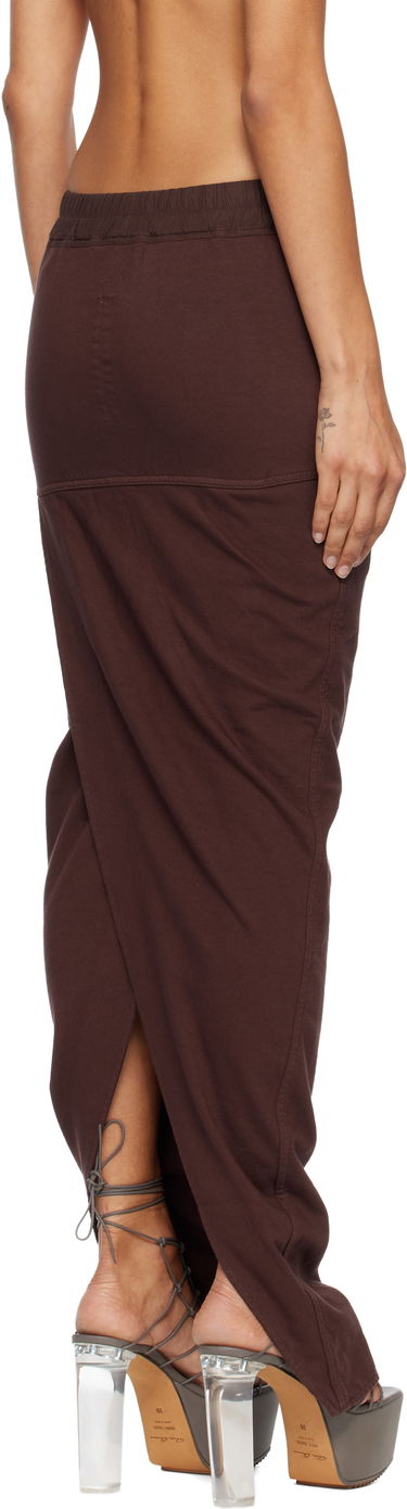 Suknja Rick Owens Concordians Pull On Pillar Maxi Skirt Smeđa | DS02E7332 RIG, 2