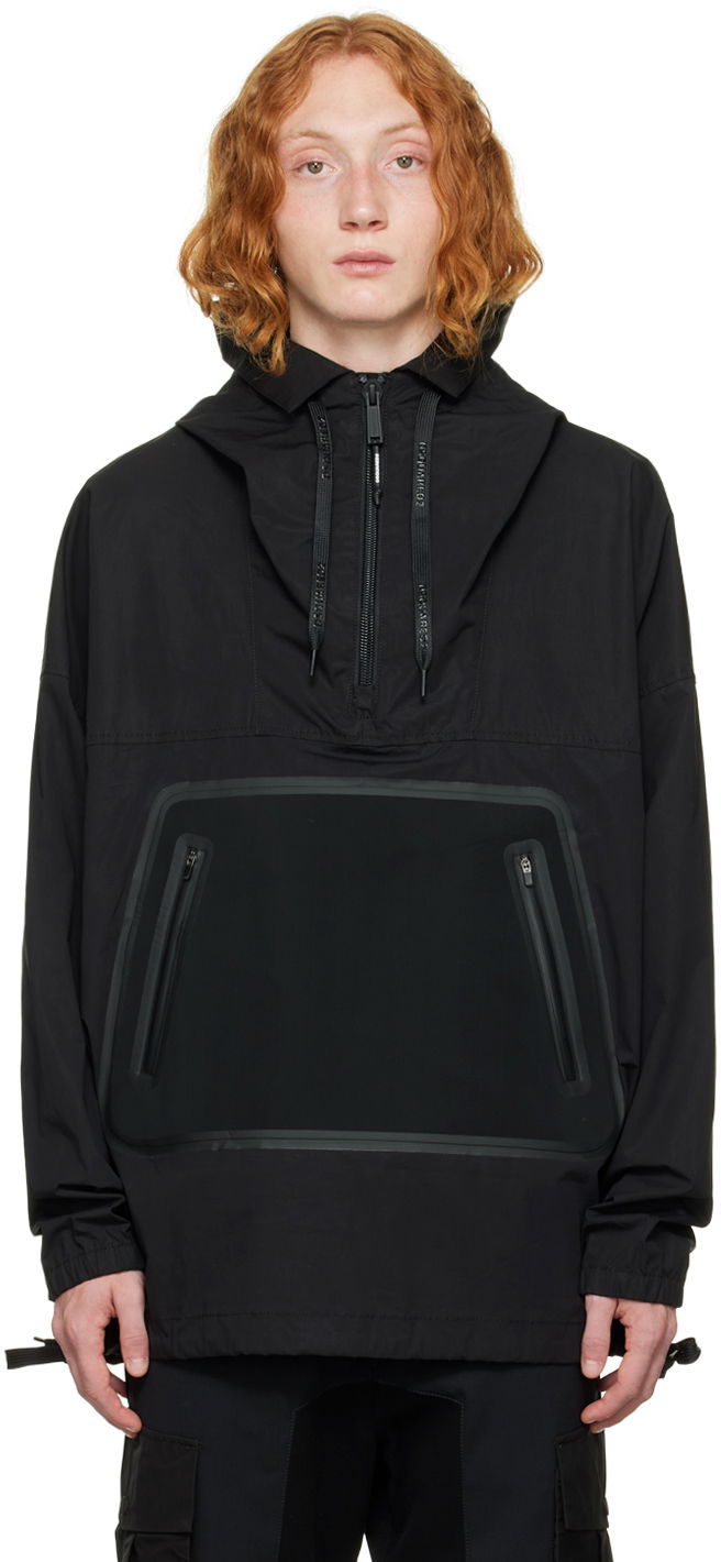 Vjetrovka DSQUARED2 Hooded Pullover Jacket Crna | S74AM1292