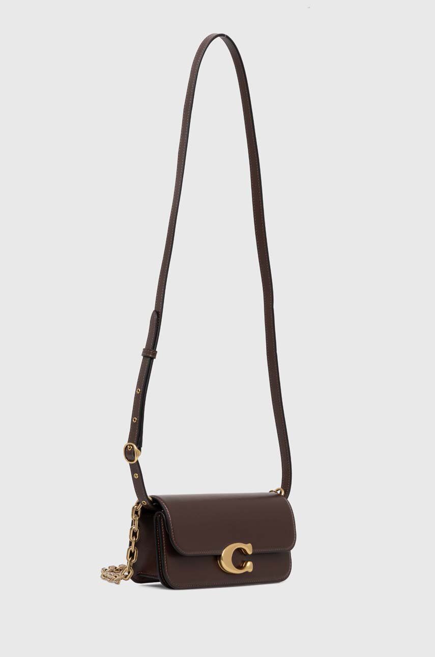 Torba za rame Coach Leather Shoulder Bag Crna | CP120, 1