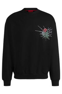Relaxed-Fit Sweatshirt with Rose Graphic