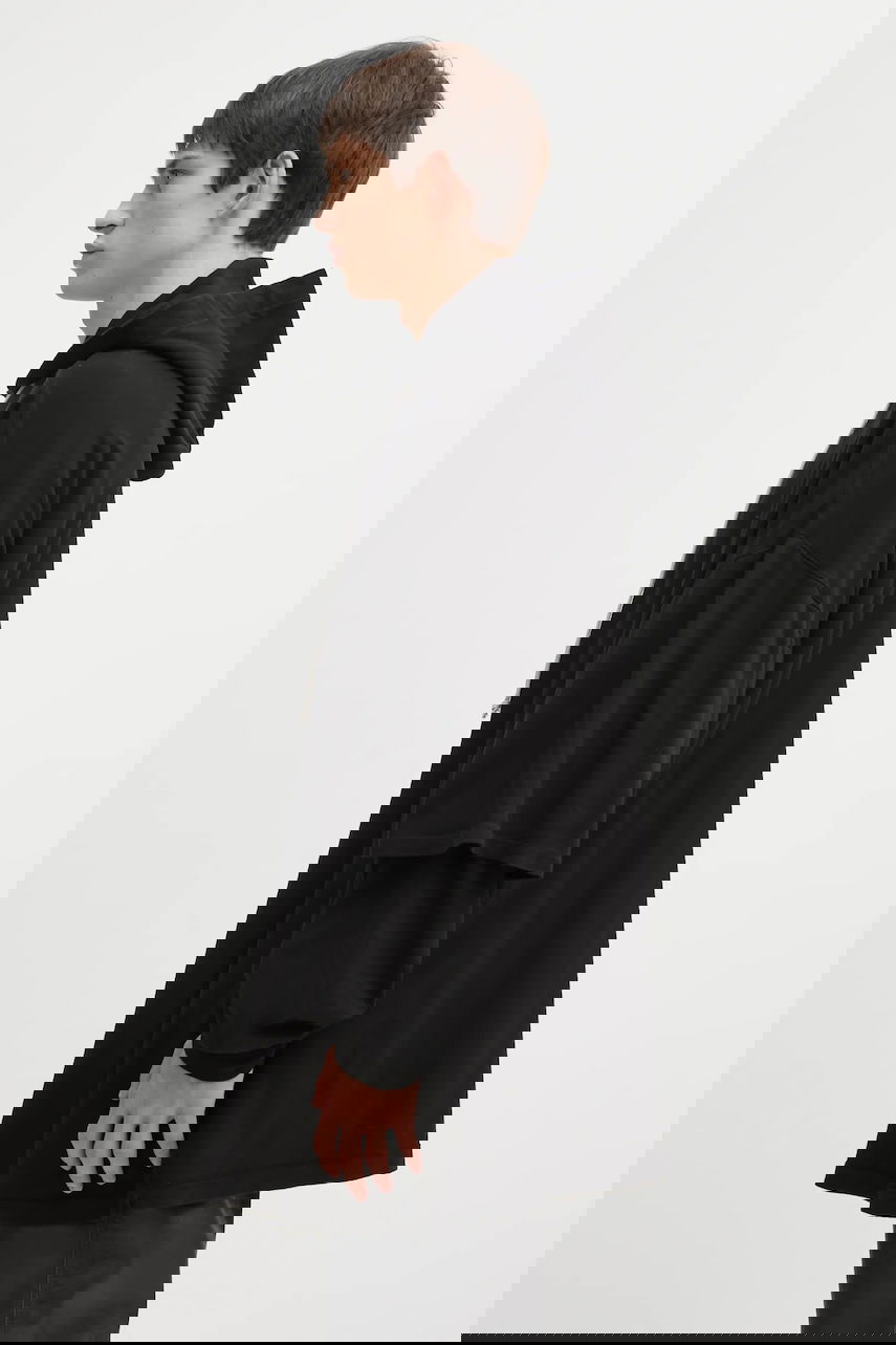 Dukserice Rick Owens Rick Owens DRKSHDW Tommy Hustler Oversized Layered Sleeve Hoodie Crna | DU02E7271.JDB, 1