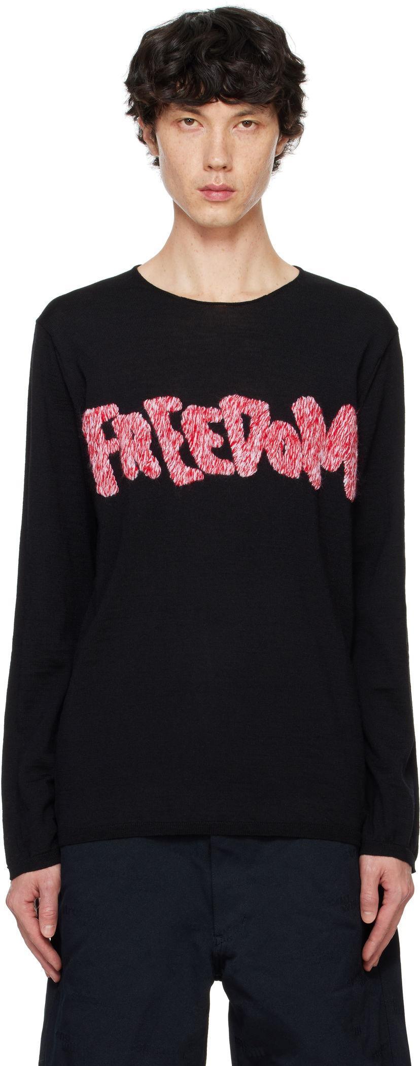 Džemper Comme des Garçons Black 'Freedom' Sweater Crna | FN-N001-051