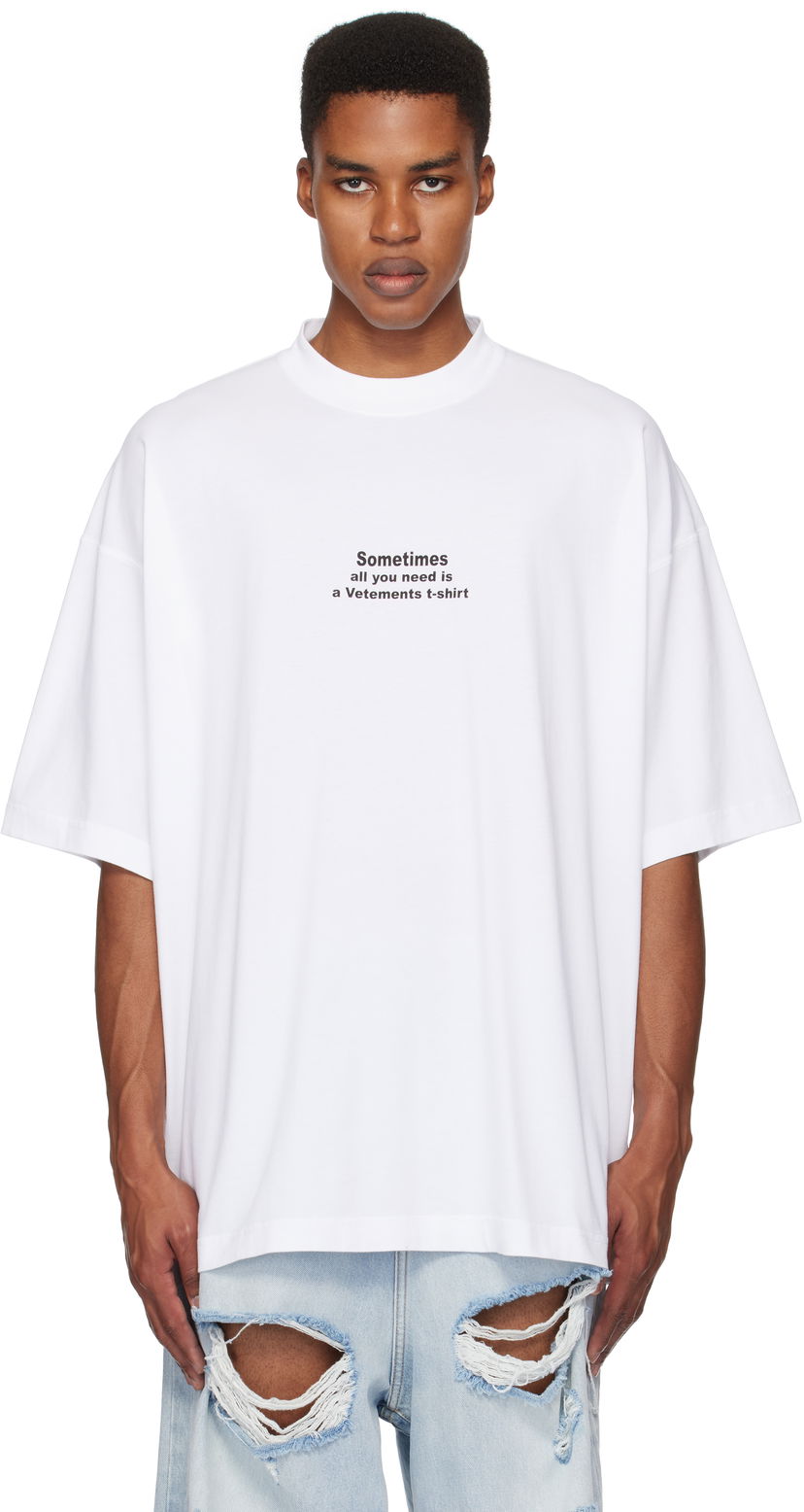 Majica kratkih rukava VETEMENTS 'All You Need' Oversized T-Shirt Bijela | UA66TR690W