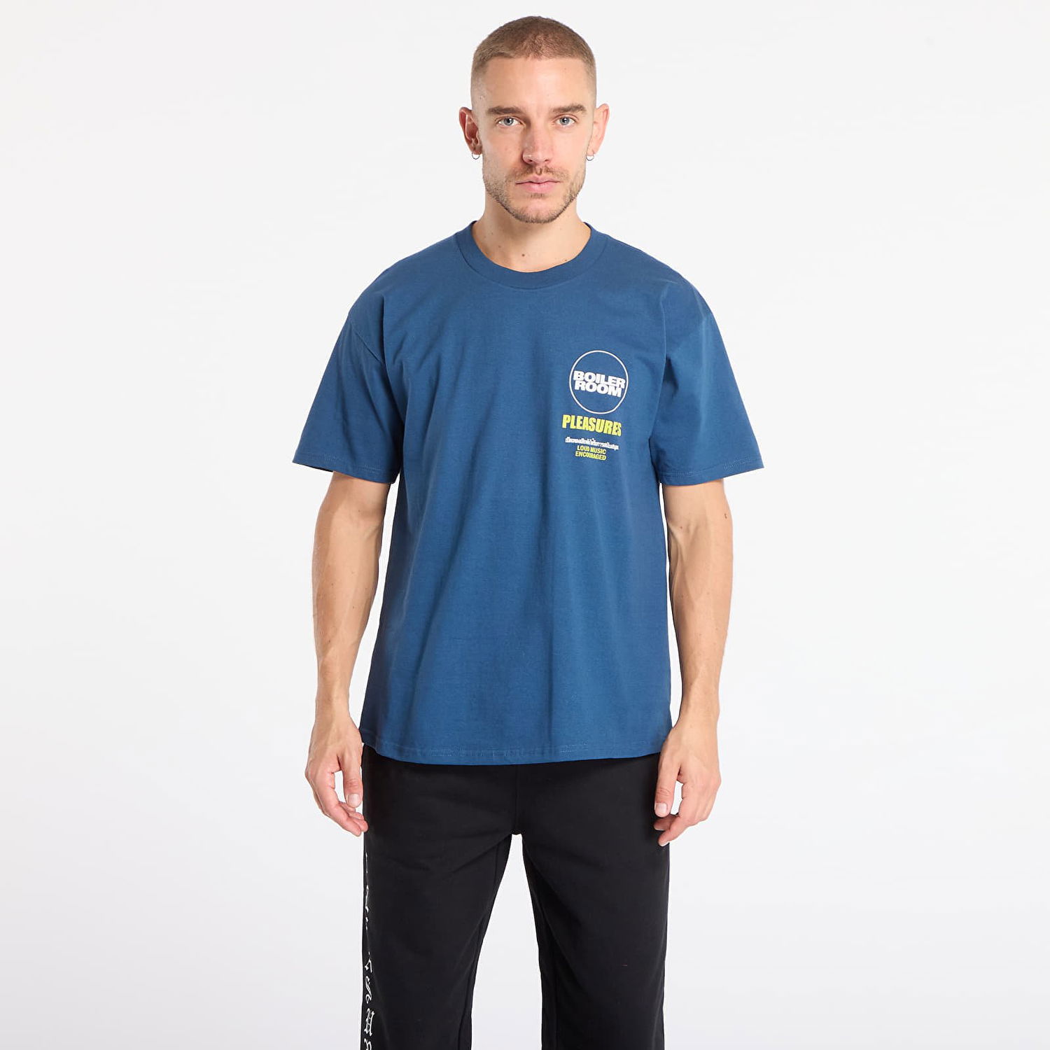 Majica kratkih rukava Pleasures T-shirt PLEASURES Turntable Plava | P25F010-BLUE, 0