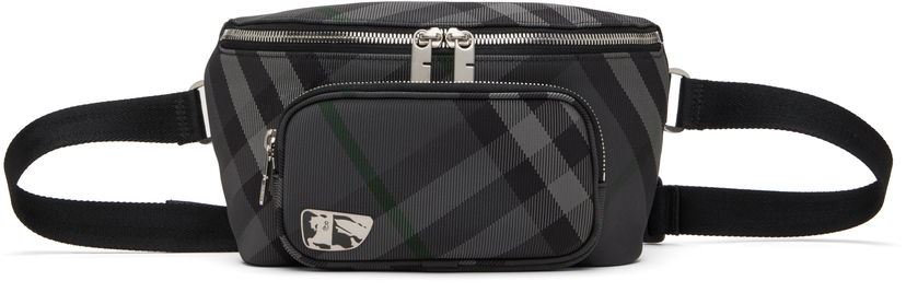 Torba oko struka Burberry Grid Belt Bag Crna | 8097411
