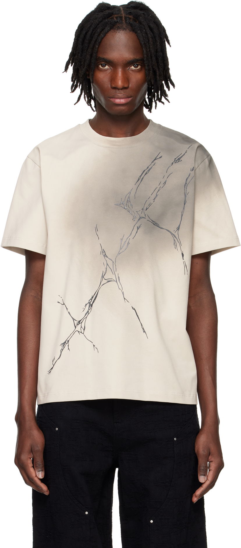 Majica kratkih rukava HELIOT EMIL HELIOT EMIL Fluxus Graphic T-Shirt Bež | PRESS25_M_09_129_ST18