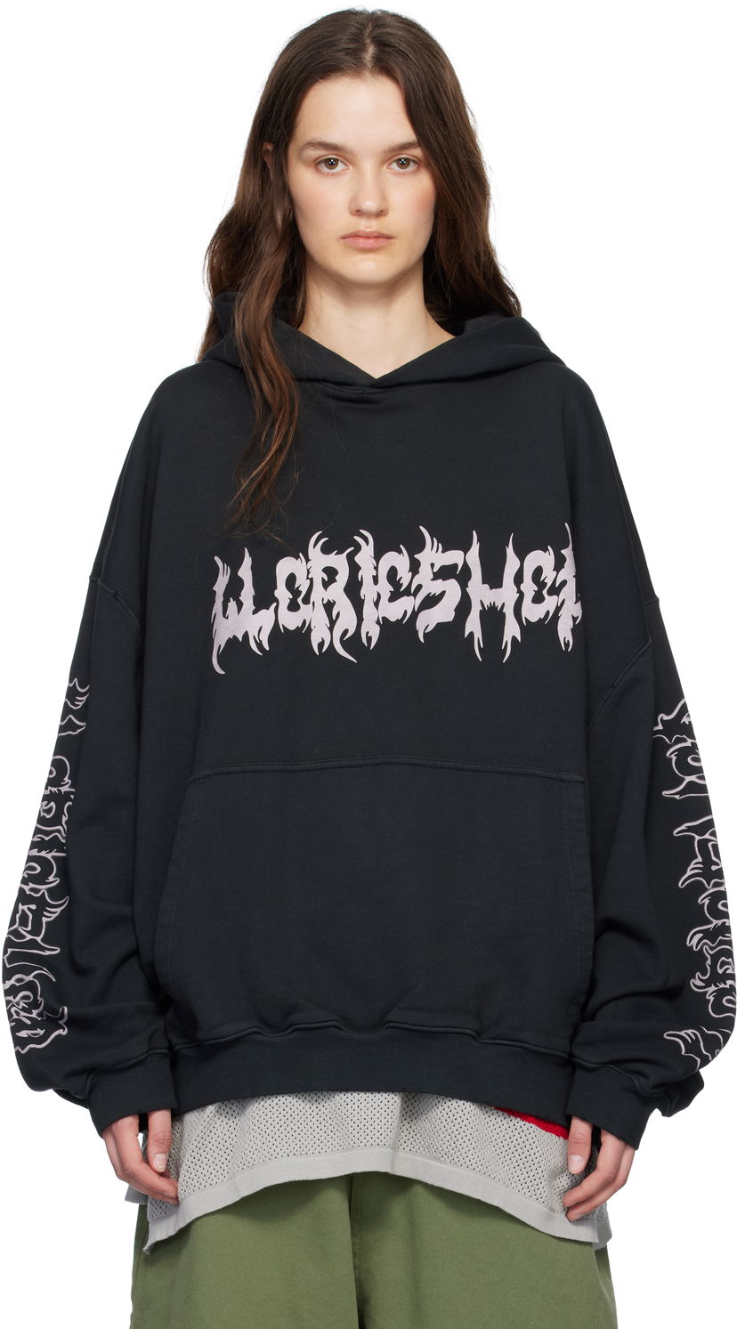 Dukserice 032C 032c Faithless Oversized Hoodie Crna | S25-URC-0631-050-W