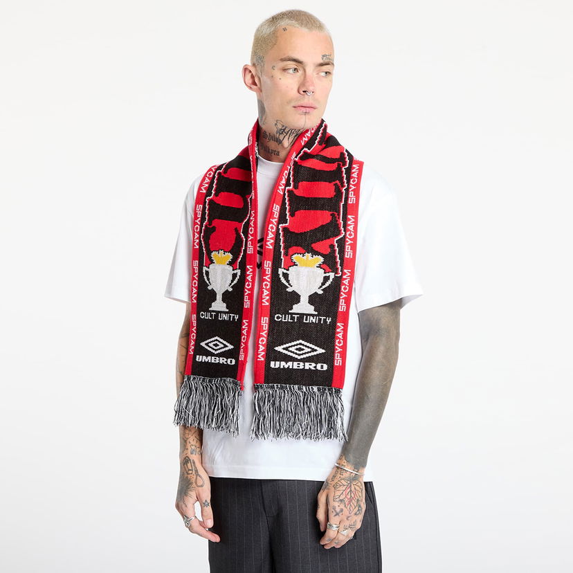 Šal Umbro Cult Unity SPYCAM Knitted Fringe Scarf Višebojno | UBMW232YA11 BLK0042